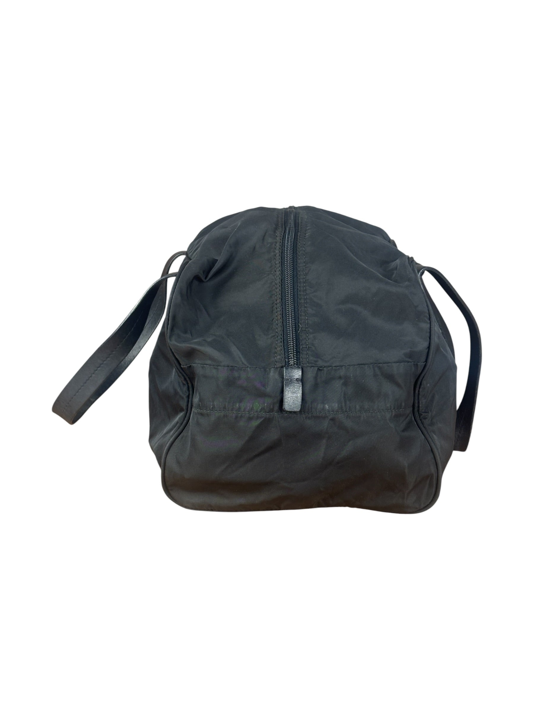Prada Vintage Black Nylon Bowler Bag