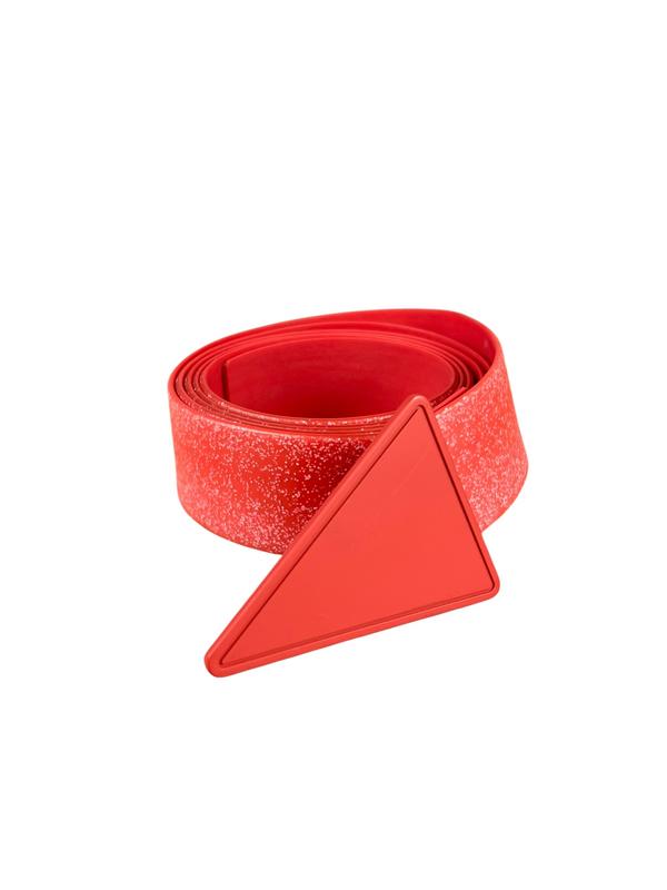 Bottega Veneta Pink/Red Triangle Rubber Belt