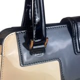 Gucci Cream/Beige Patent Leather Square Hand Bag