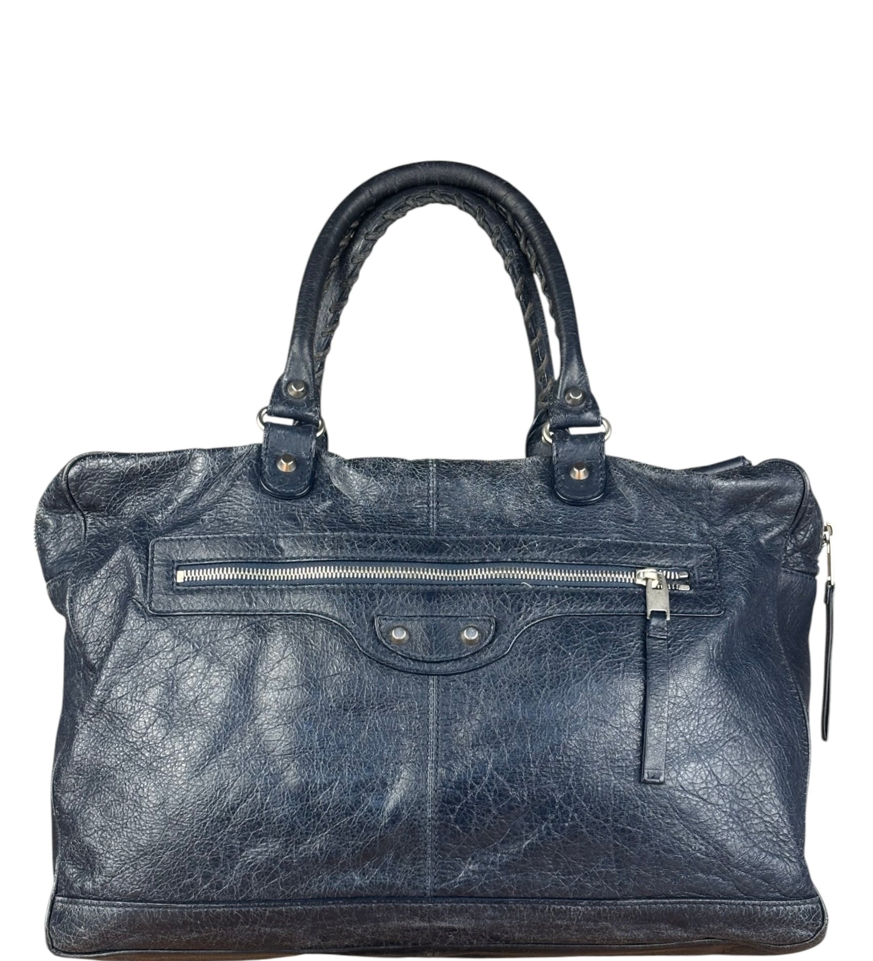 Balenciaga Navy Motocross Classic Bridge Bag