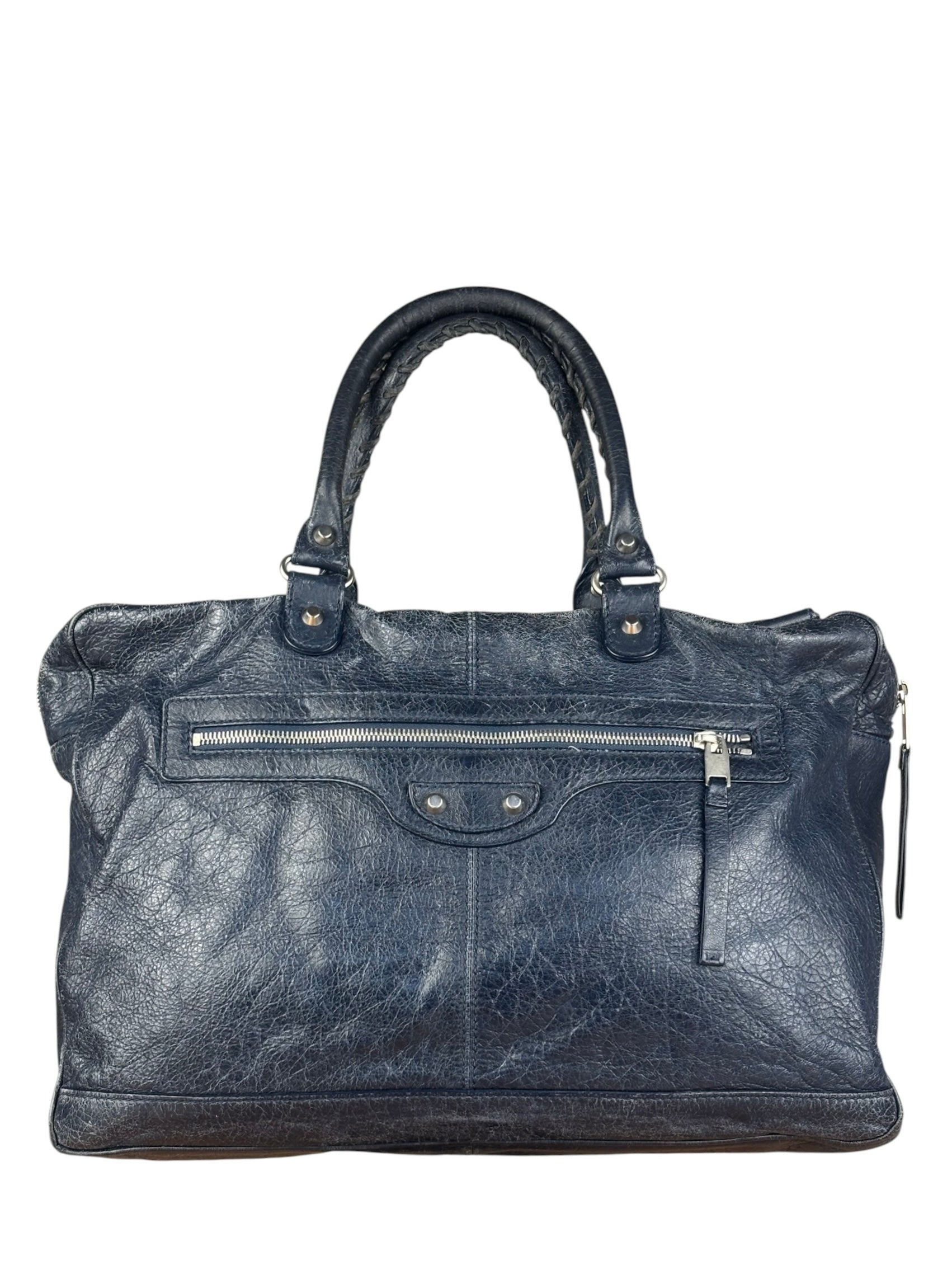 Balenciaga Navy Motocross Classic Bridge Bag