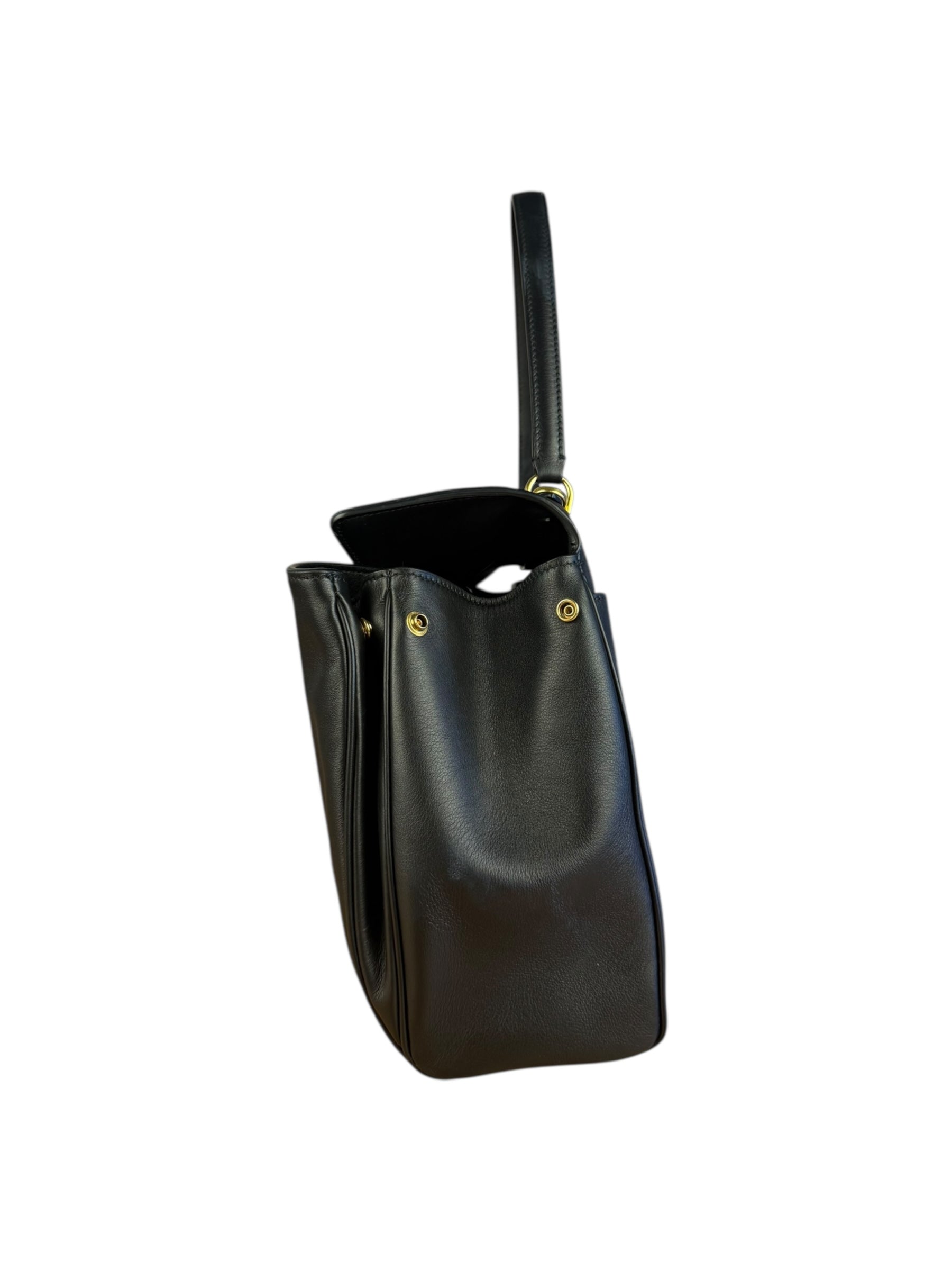 Balenciaga Medium Rodeo Leather 2Way Handbag Black