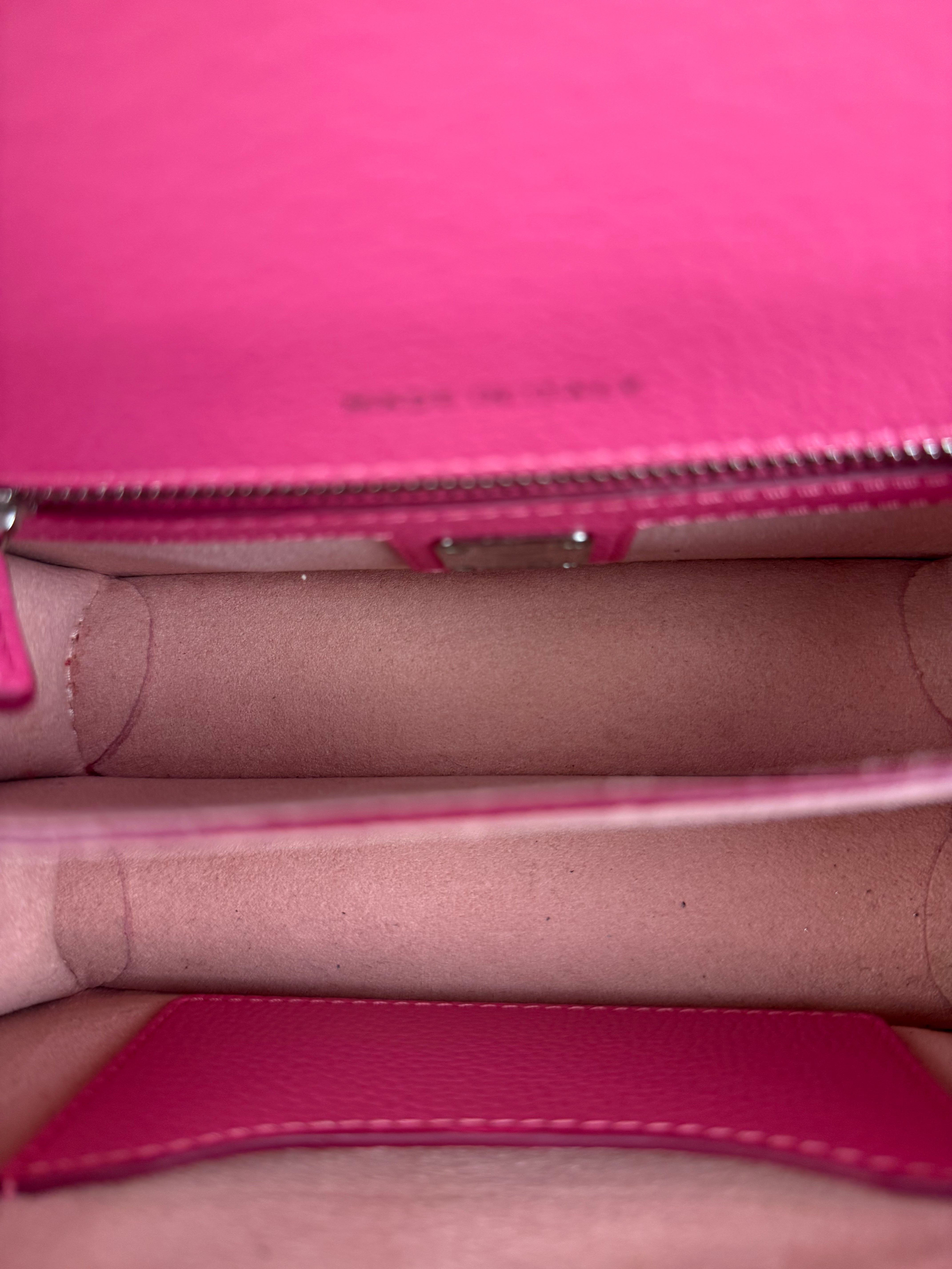 MCM Pink Leather Millie S Crossbody Bag