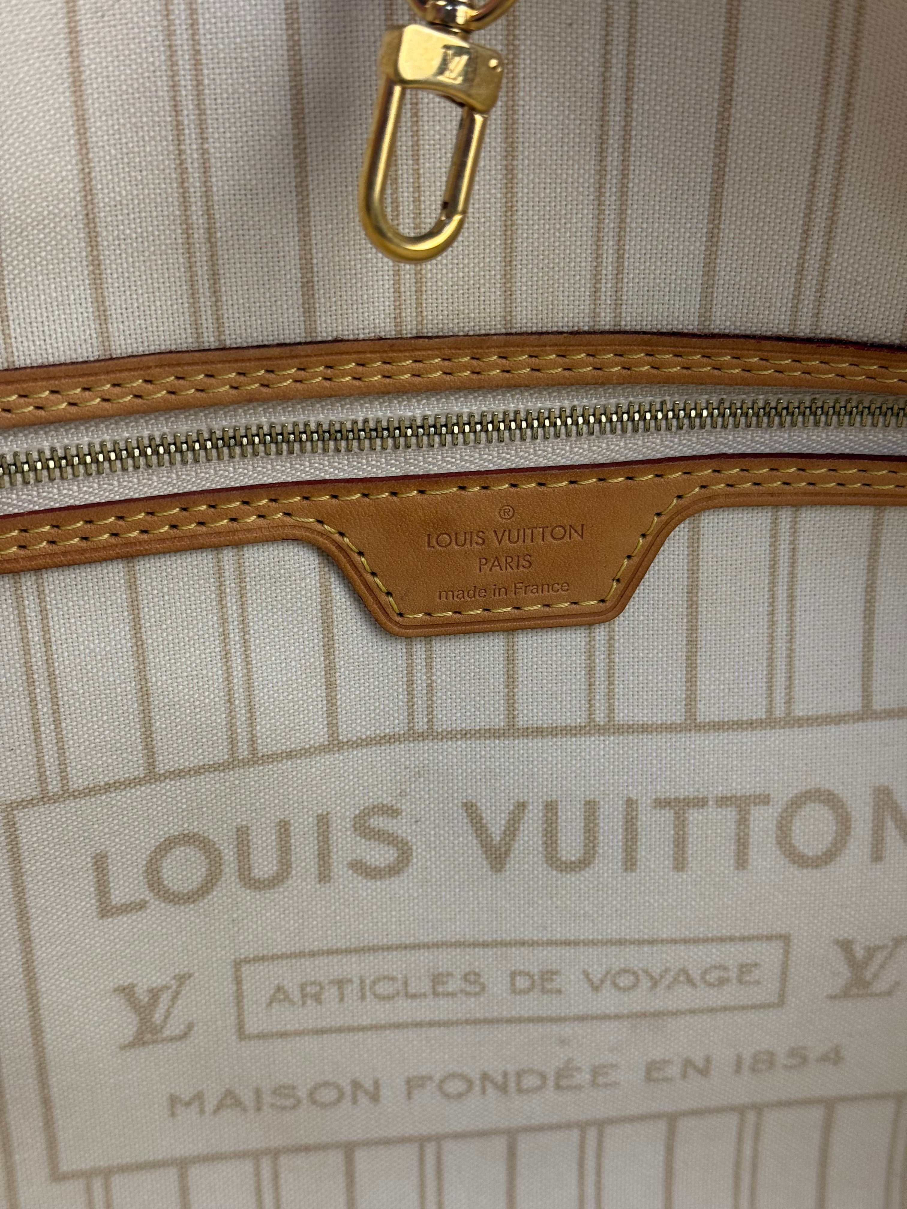 Louis Vuitton Damier Azur Neverfull MM w/ Pouch