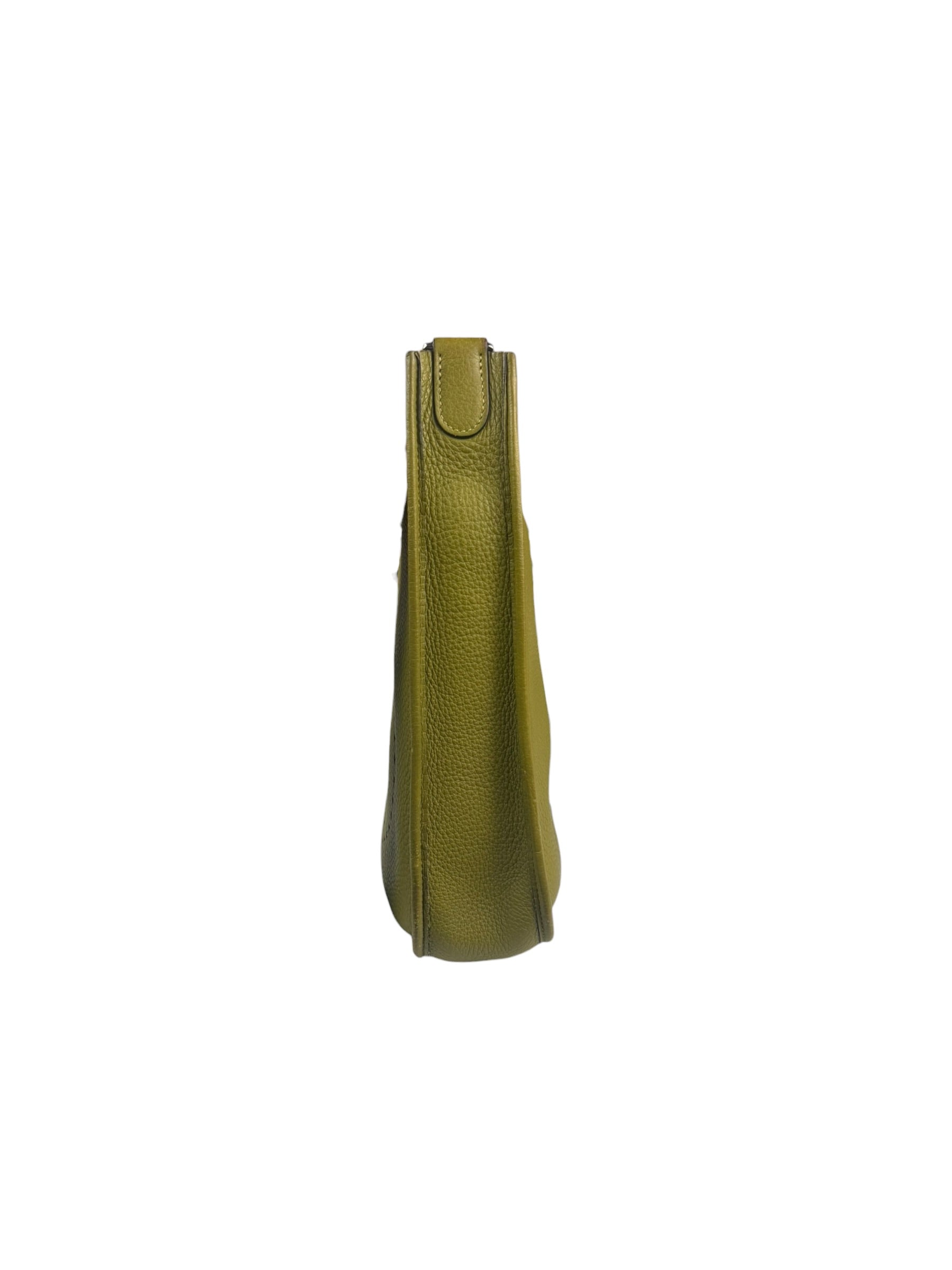 Hermes Green Leather Evelyne TMP Crossbody Bag