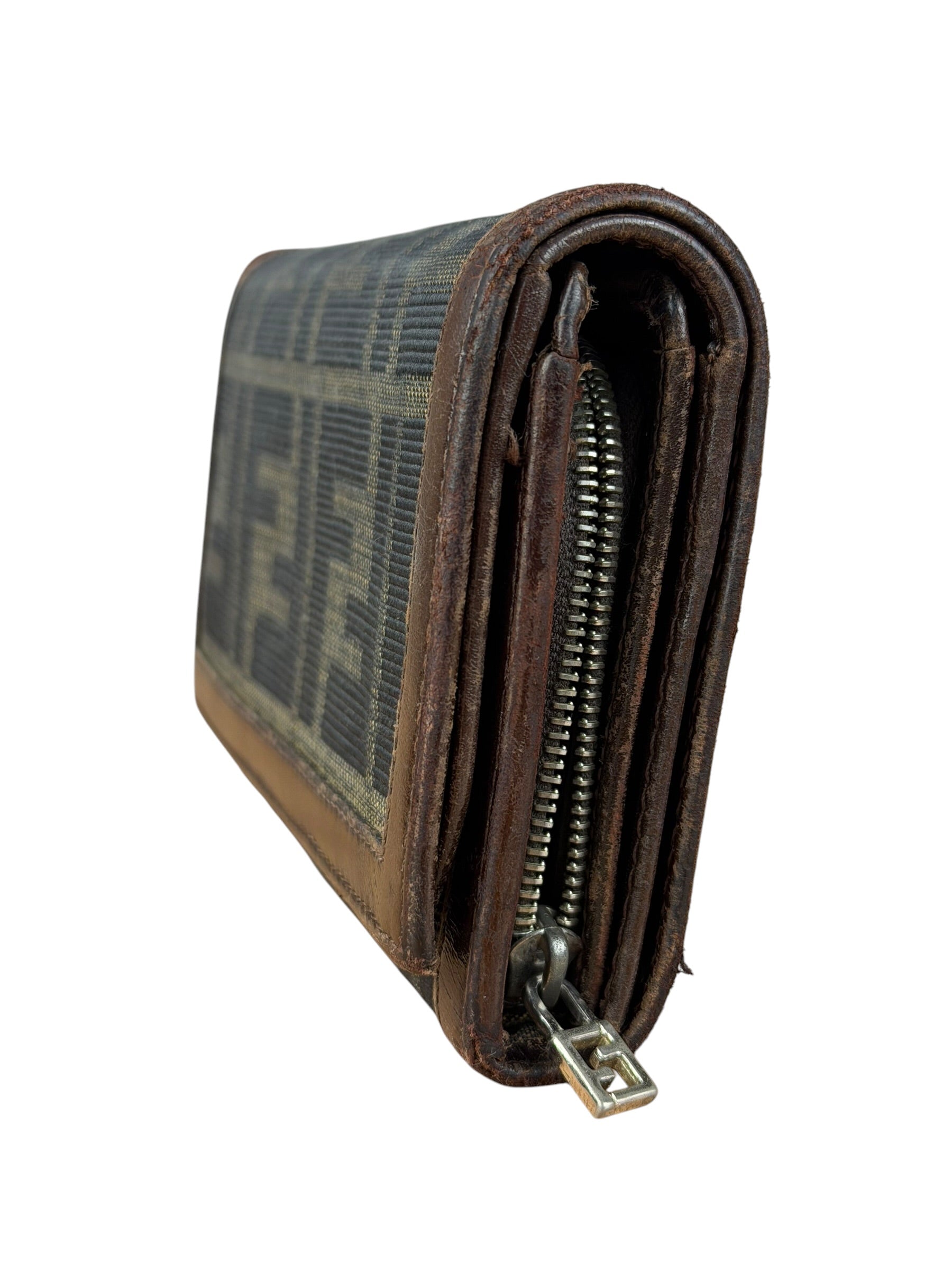 Fendi Zucca Monogram Canvas Trifold Wallet