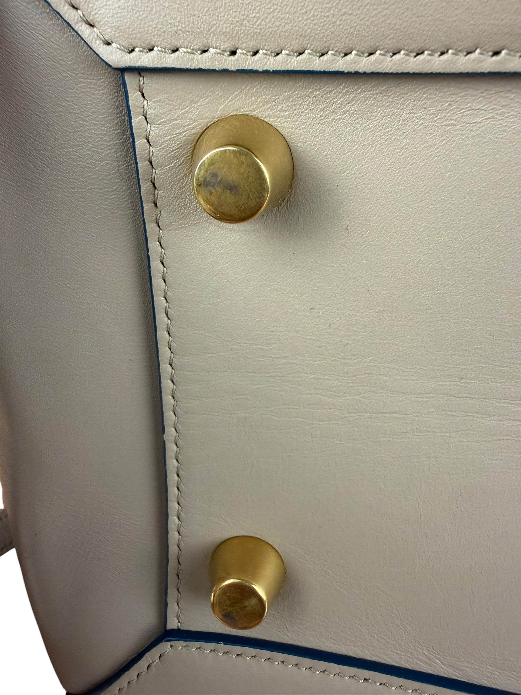 Celine Beige Leather Belt Two Way Bag