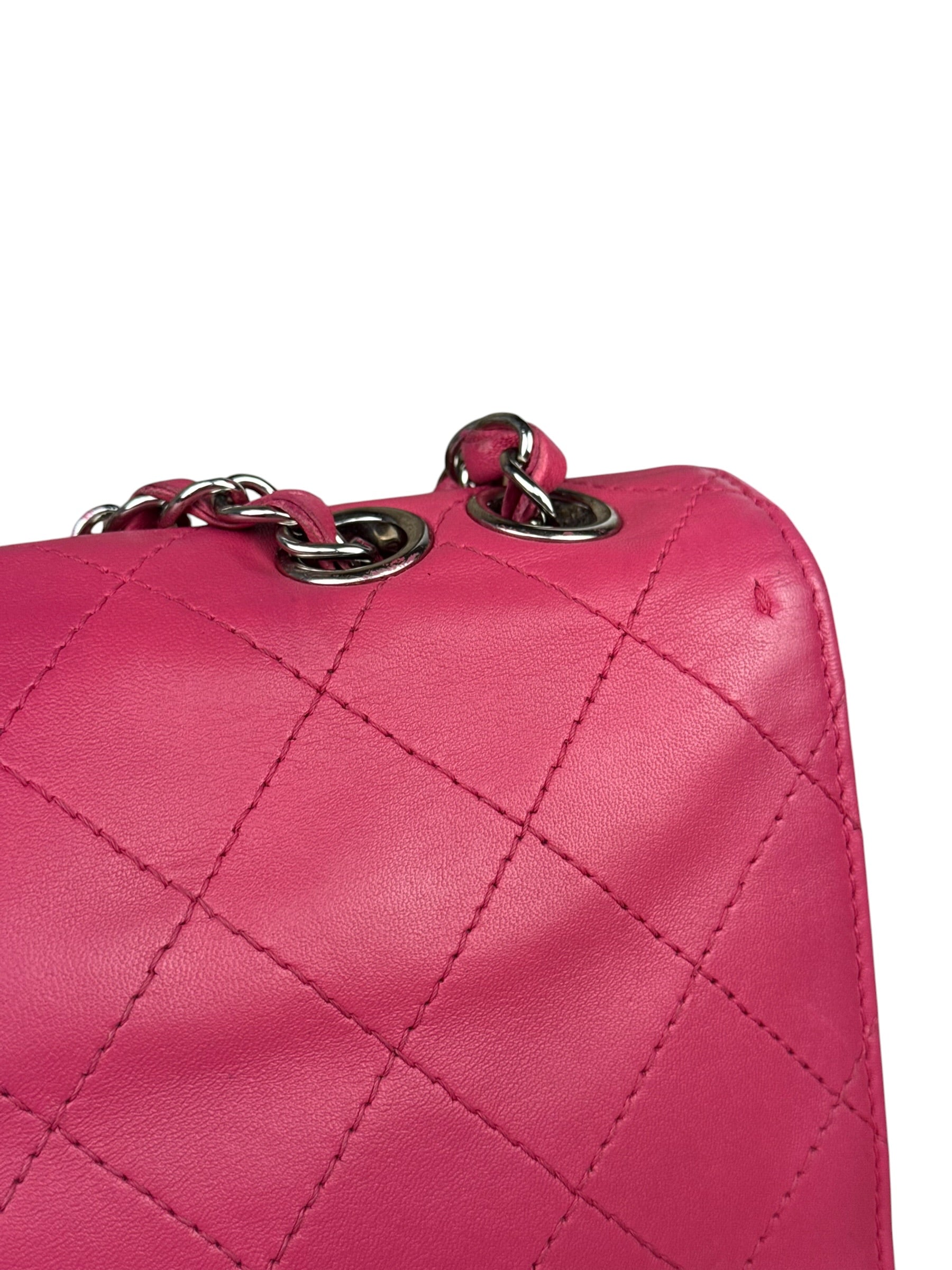 Chanel Pink Quilted Leather Accordion Flap Bag 2014