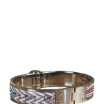 Hermes Palladium Plated Charniere Enamel Bangle PM