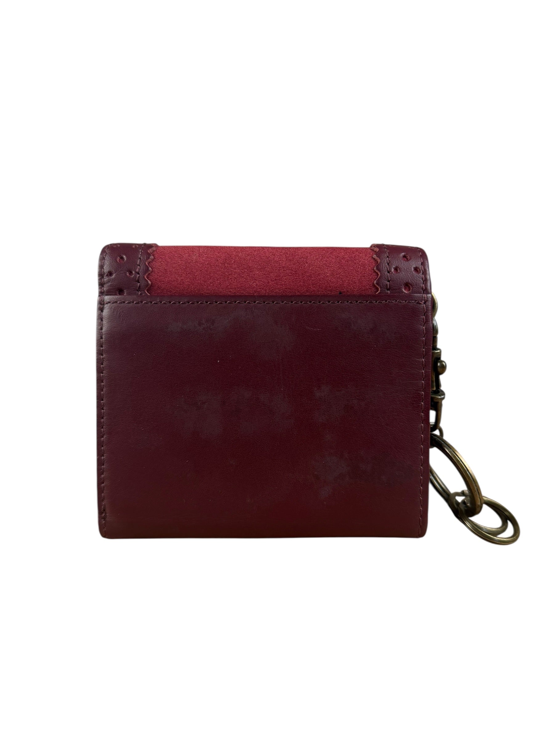 Burberry Blue Label Red Suede/ Leather Wallet