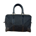 Celine Black Leather Wear Macadam Monogram Mini Boston Bag