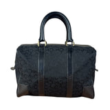 Celine Black Leather Wear Macadam Monogram Mini Boston Bag
