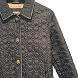 Coach Signature Quilted Coat Black