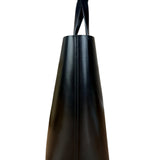 Saint Laurent Black Leather Shopping Tote Bag