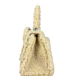 Balenciaga Furry Hourglass 2Way Handbag Beige