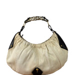 Saint Laurent White Canvas Mombasa Hobo Bag