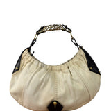 Saint Laurent White Canvas Mombasa Hobo Bag