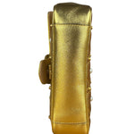 Gucci Gold GG Marmont Pearl Studded Mini Flap Bag