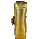 Gucci Gold GG Marmont Pearl Studded Mini Flap Bag