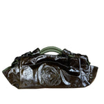 Loewe Vintage Nappa Aire Brown Patent Handbag