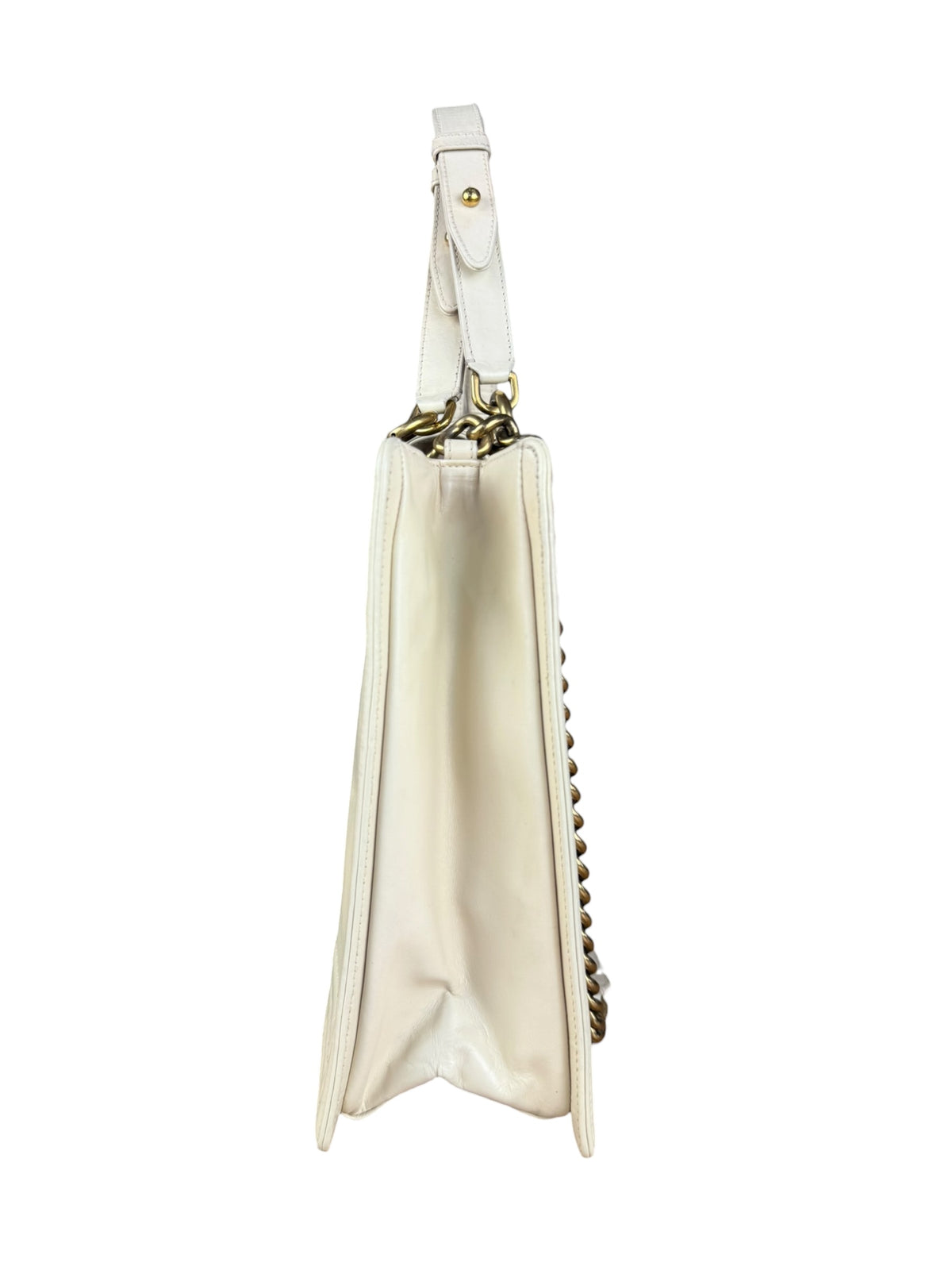 Chanel Ivory Leather Large Jetsetter Boy 2Way Handbag 2011
