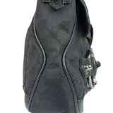 Gucci GG Vintage Black Horsebit Flap Shoulder Bag