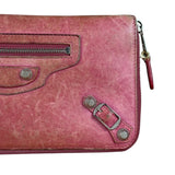 Balenciaga Vintage Pink Le Agneau Long Wallet