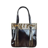 Fendi Vintage Zucca Patent Canvas Tote Bag
