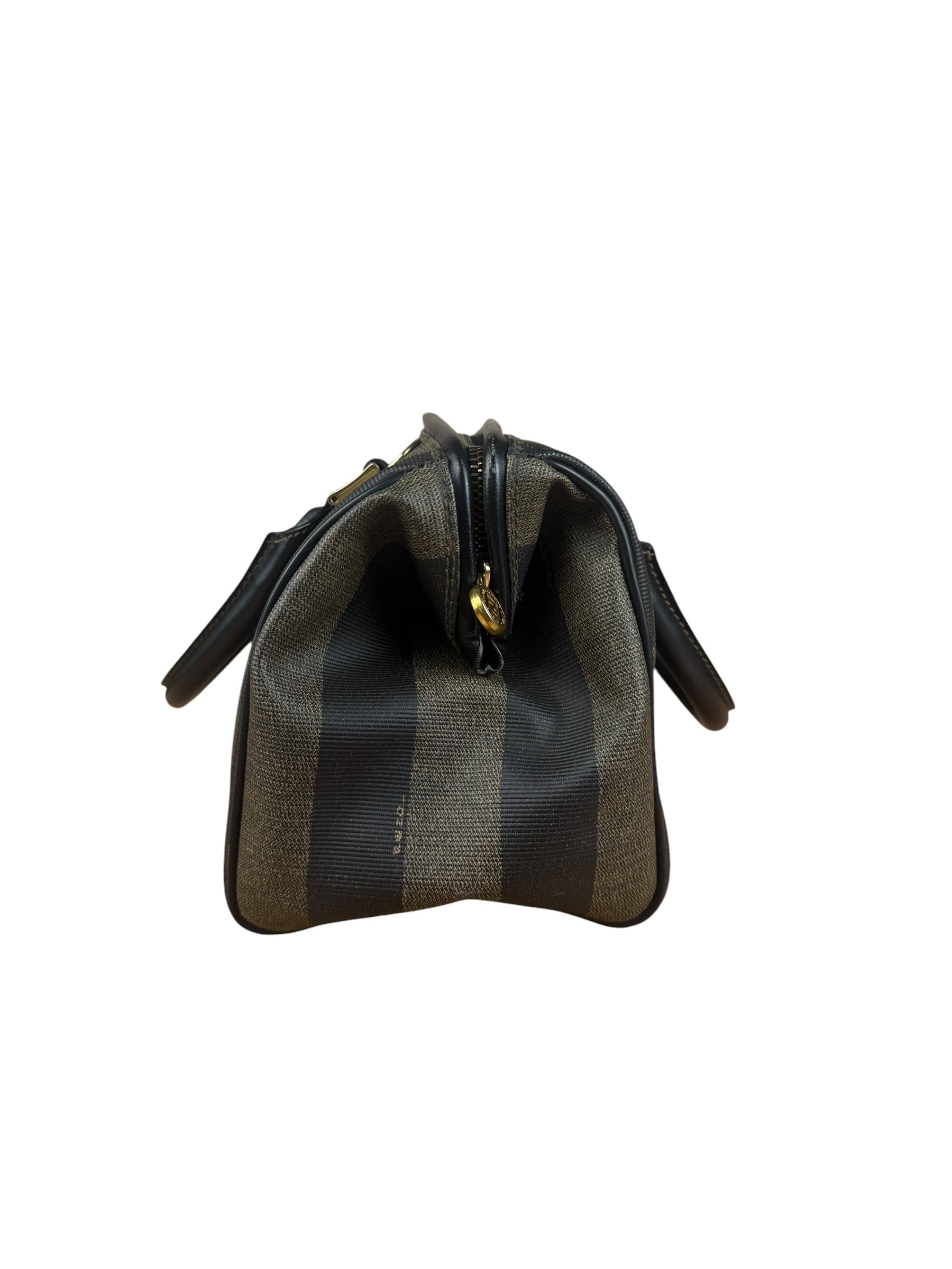 Fendi Vintage Pequin Stripped Mini Boston Bag