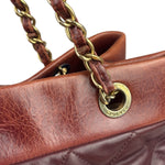 Chanel Bi-Color Burgundy Quilted Soft Elegance Tote 2014