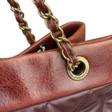 Chanel Bi-Color Burgundy Quilted Soft Elegance Tote 2014