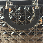 Christian Dior Black Cannage Quilted Leather Medium Lady Dior Handbag