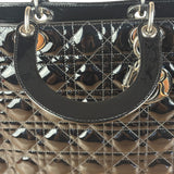 Christian Dior Black Cannage Quilted Leather Medium Lady Dior Handbag