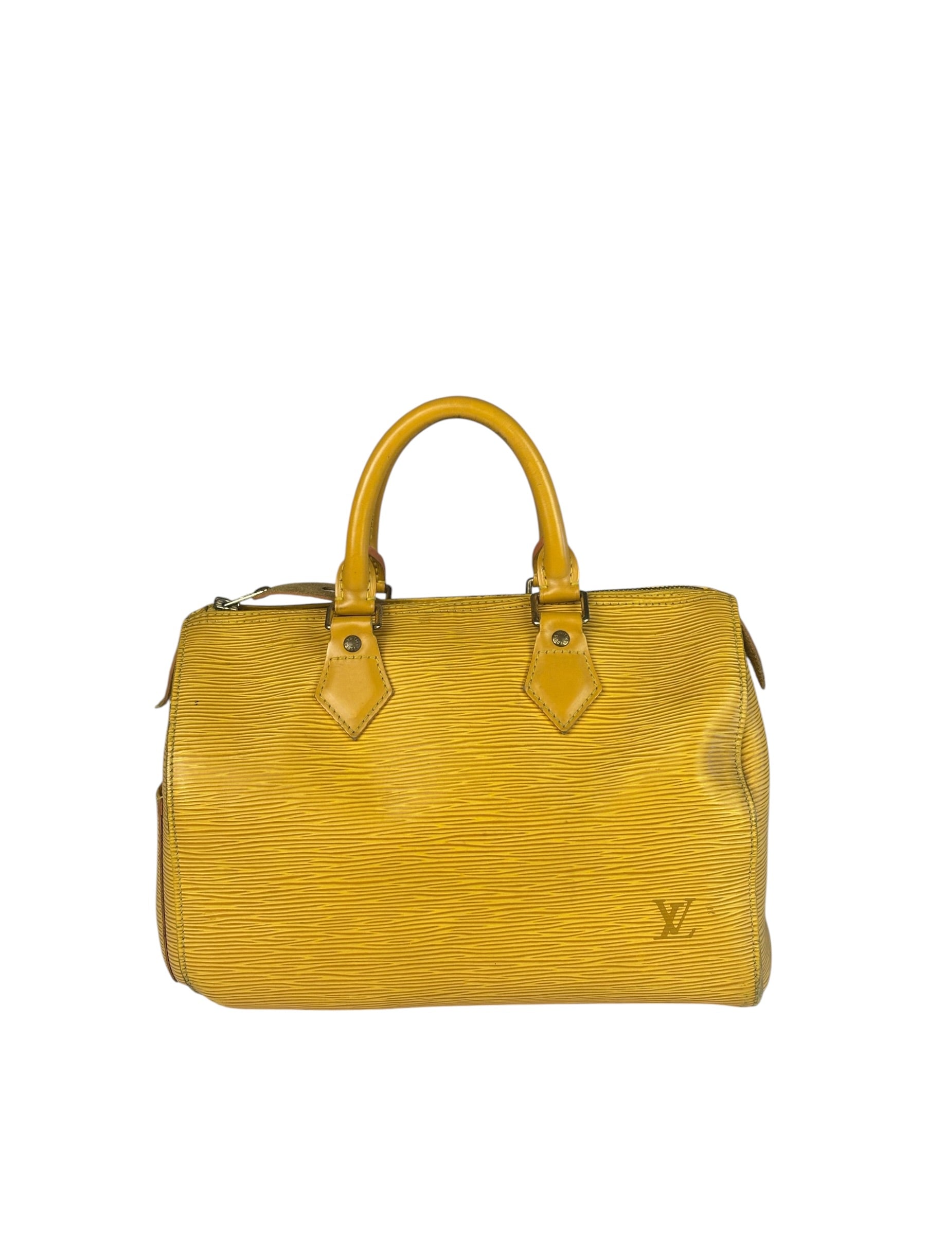 Louis Vuitton Yellow Epi Leather Speedy 25