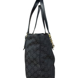 Gucci GG Vintage Black Canvas Shoulder Tote