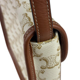 Celine White Leather Macadam Nano Triomphe Besace Shoulder Bag