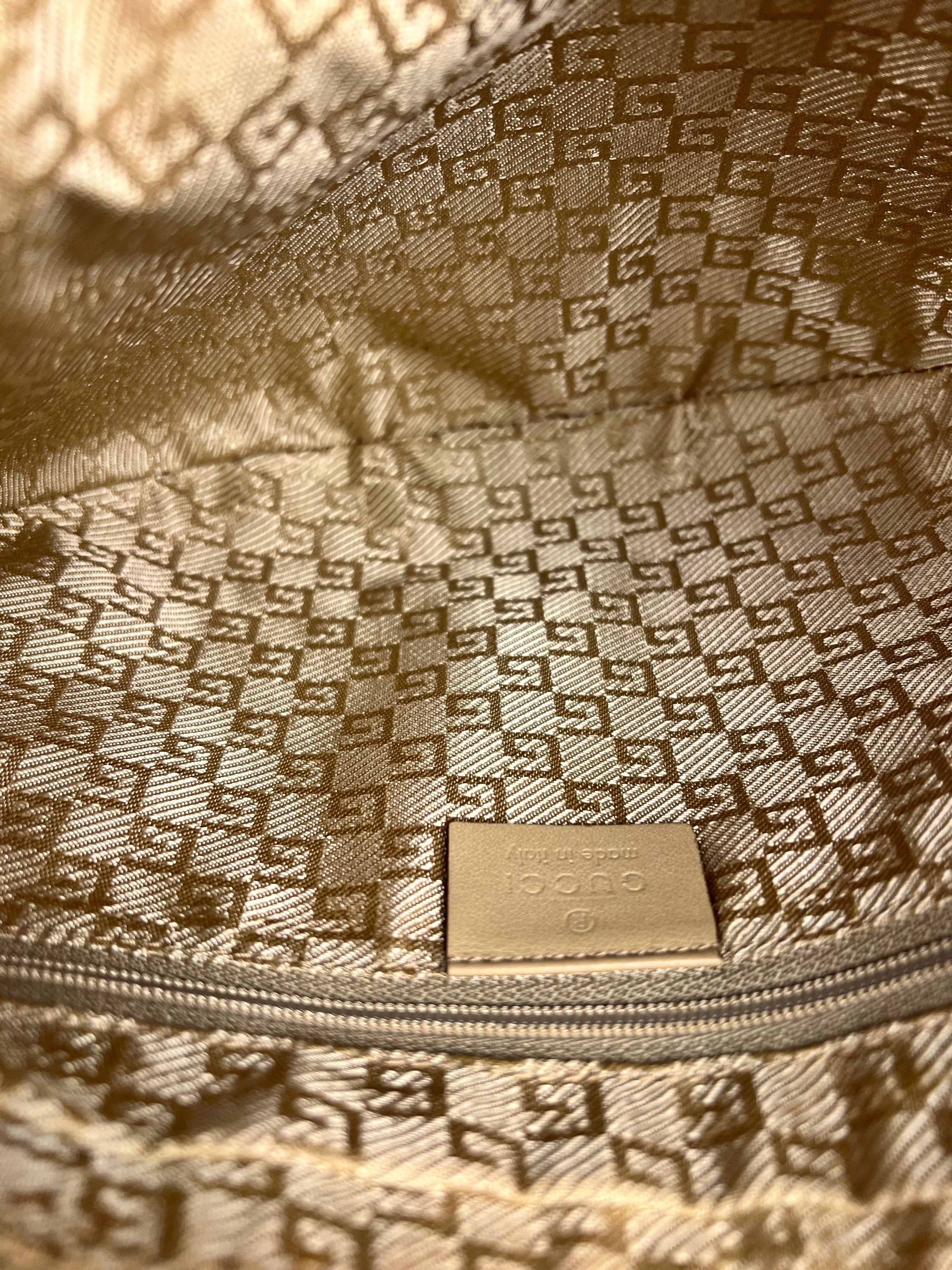 Gucci Beige Leather Vintage Hobo Bag