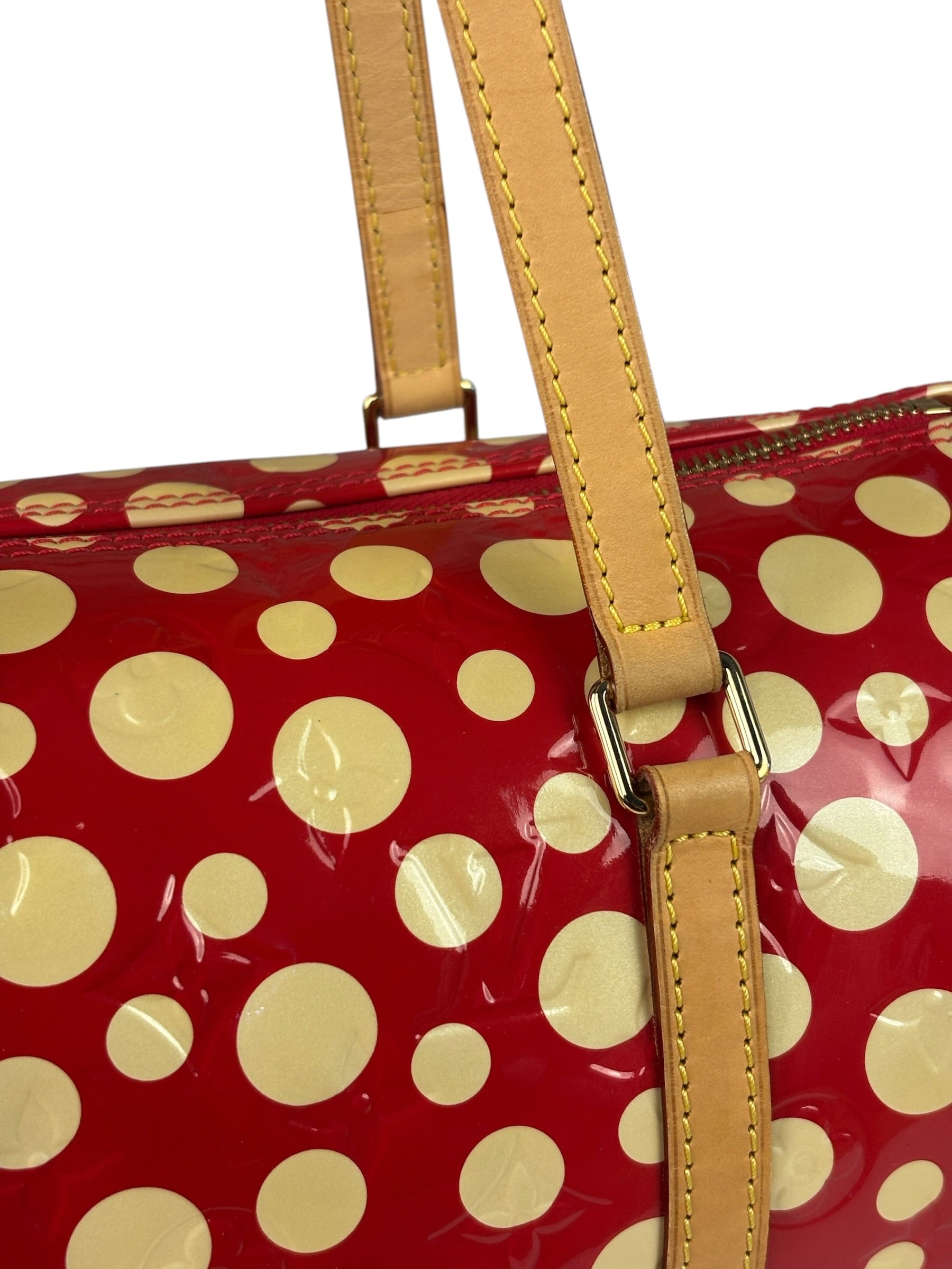 Louis Vuitton x Yayoi Kusama Red/Yellow Vernis Dot Infinity Papillon 30