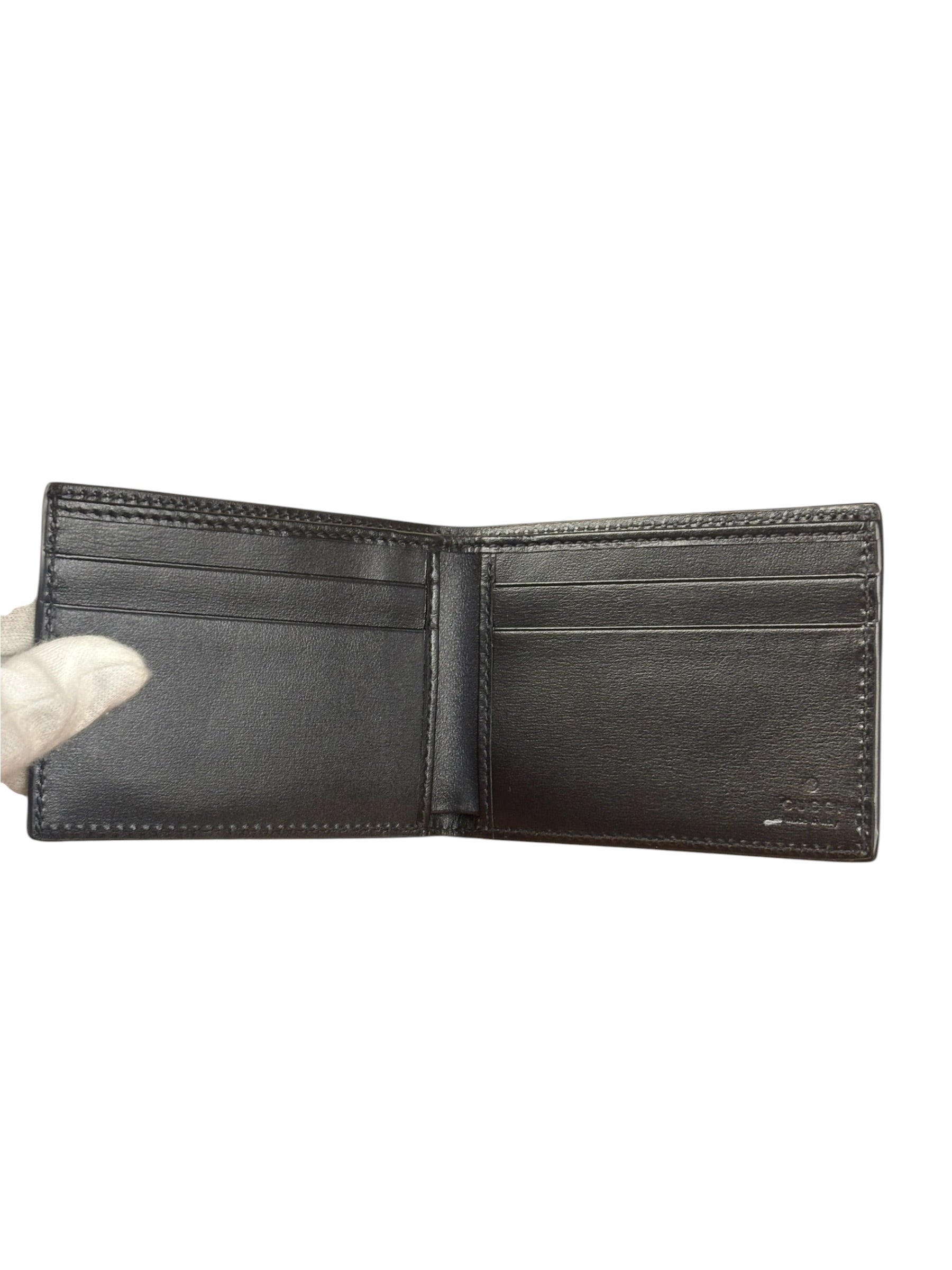 Gucci Black Leather Marmont Boarded Plutone Wallet
