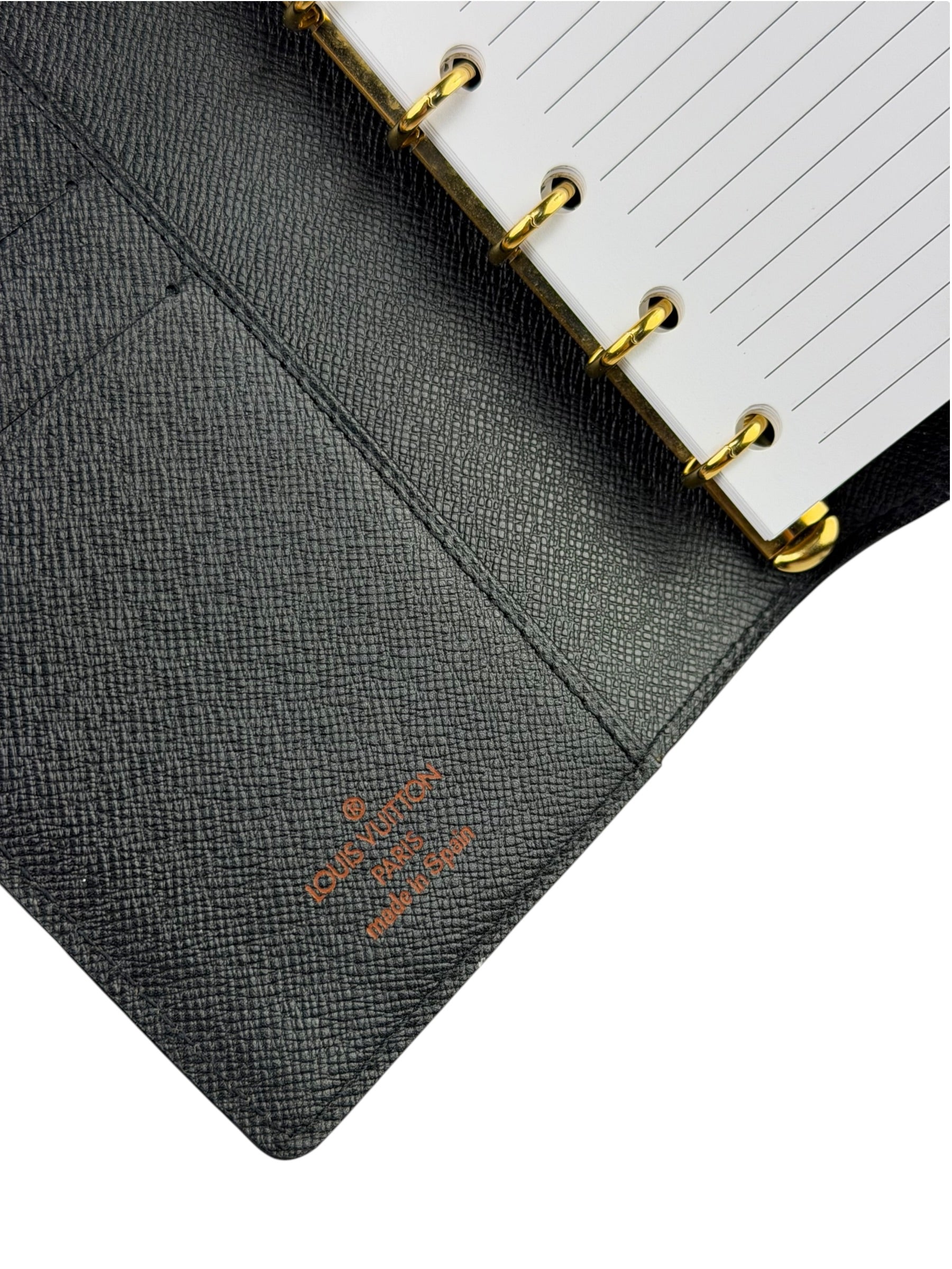 Louis Vuitton Black EPI Leather Agenda MM