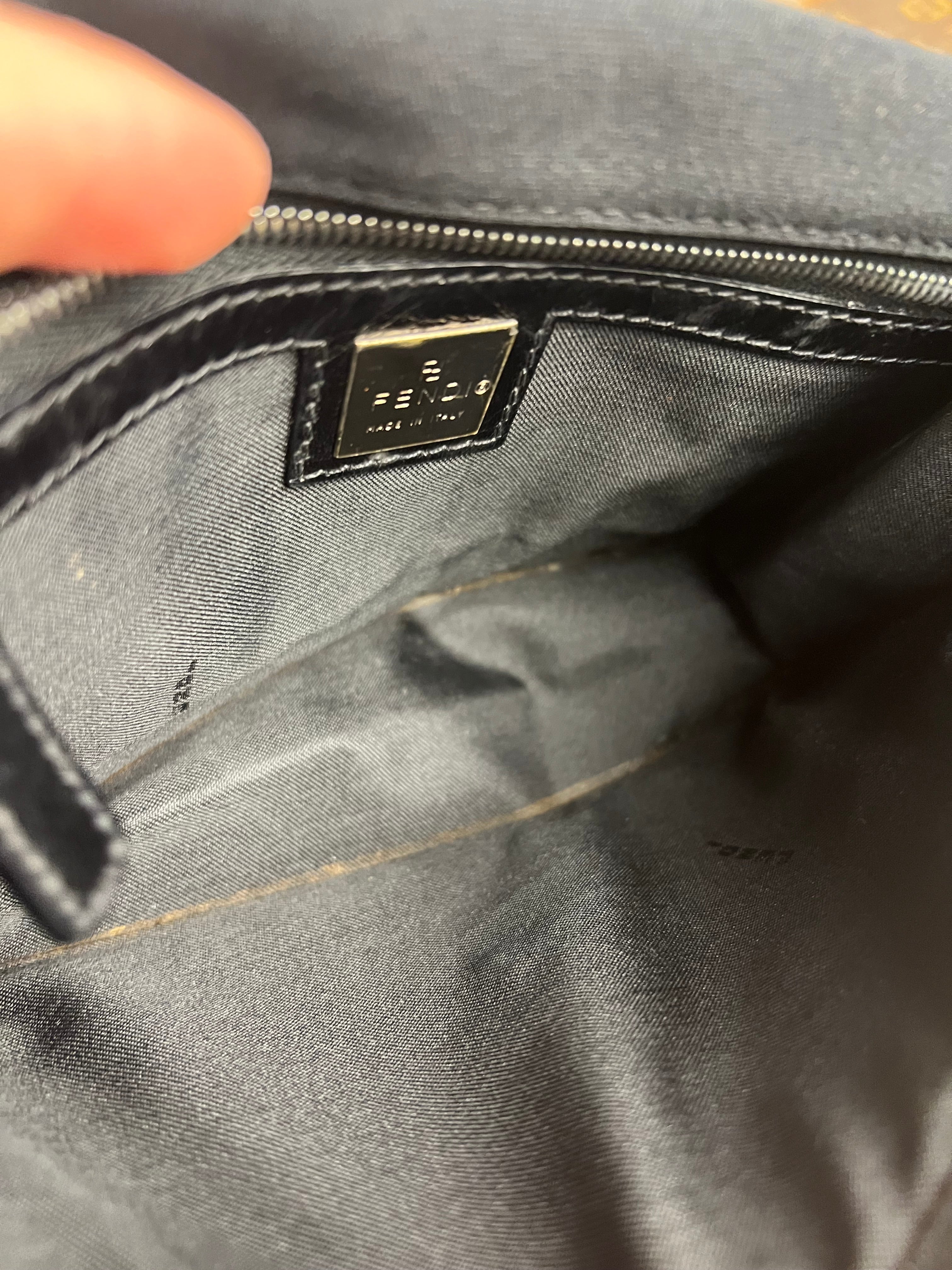 Fendi Nylon FF Baguette Shoulder Bag