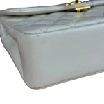 Chanel White Calfskin Square Mini Flap 1994