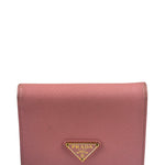 Prada Pink Saffiano Leather Wallet
