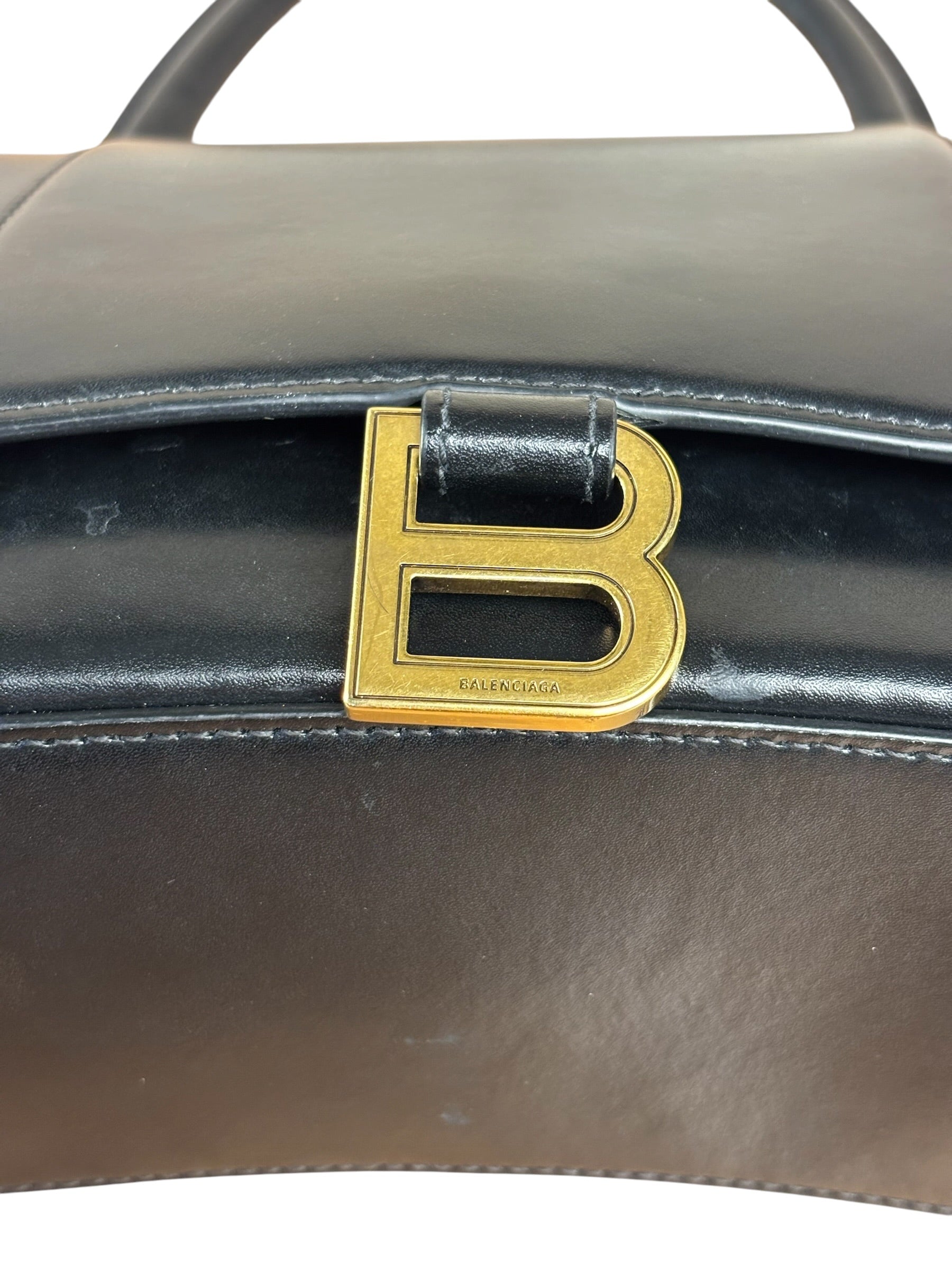 Balenciaga Black Hourglass Top Handle