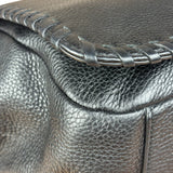 Tory Burch Black Marion Whipstitch Flap Shoulder Bag