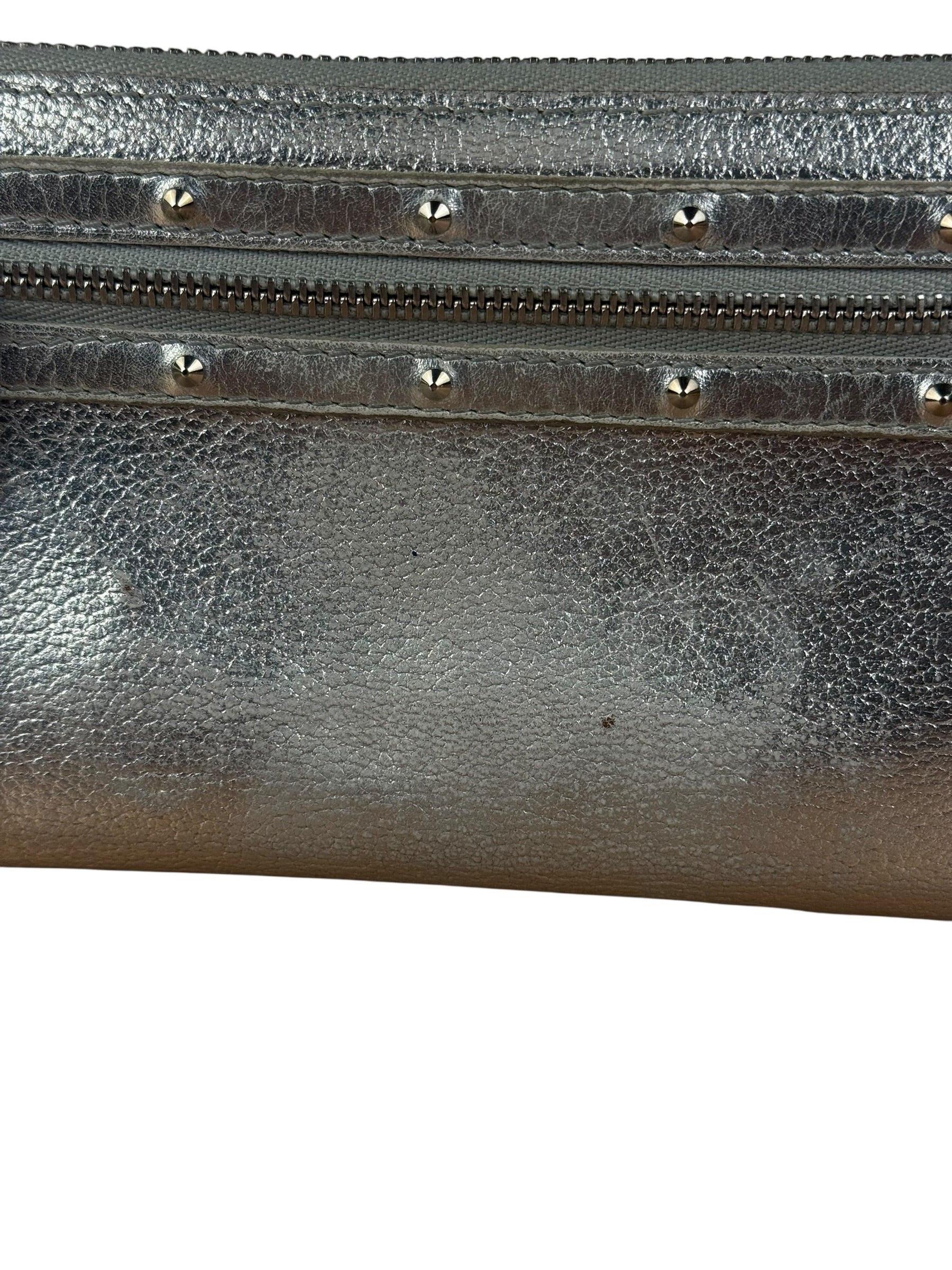 Louis Vuitton Vintage Suhali Silver Leather Zippy Wallet