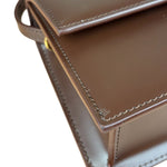 Jacquemus Dark Brown Leather Le Bambino Shoulder Bag