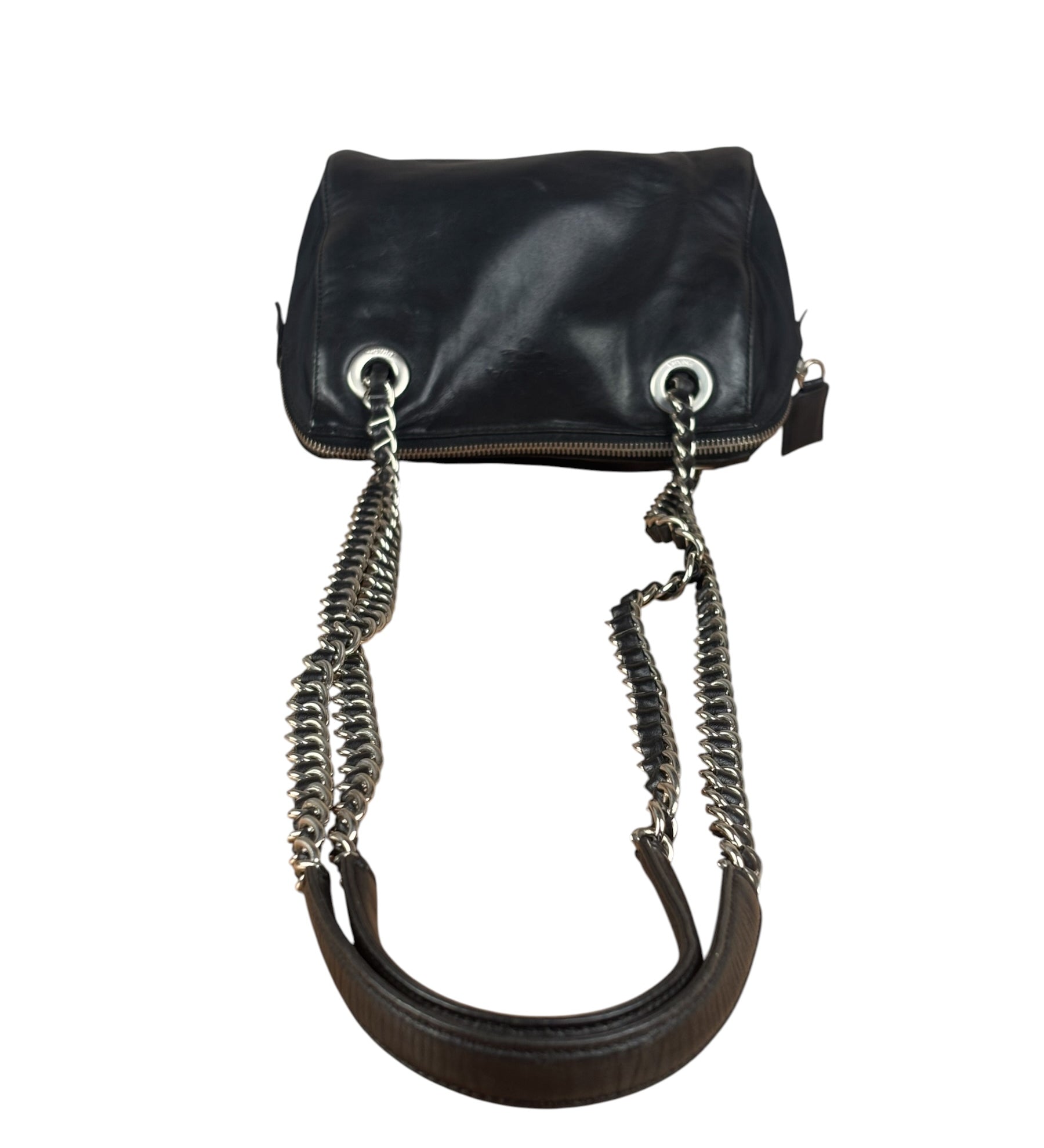 Prada Vintage Nappa Leather Chain Shoulder Bag