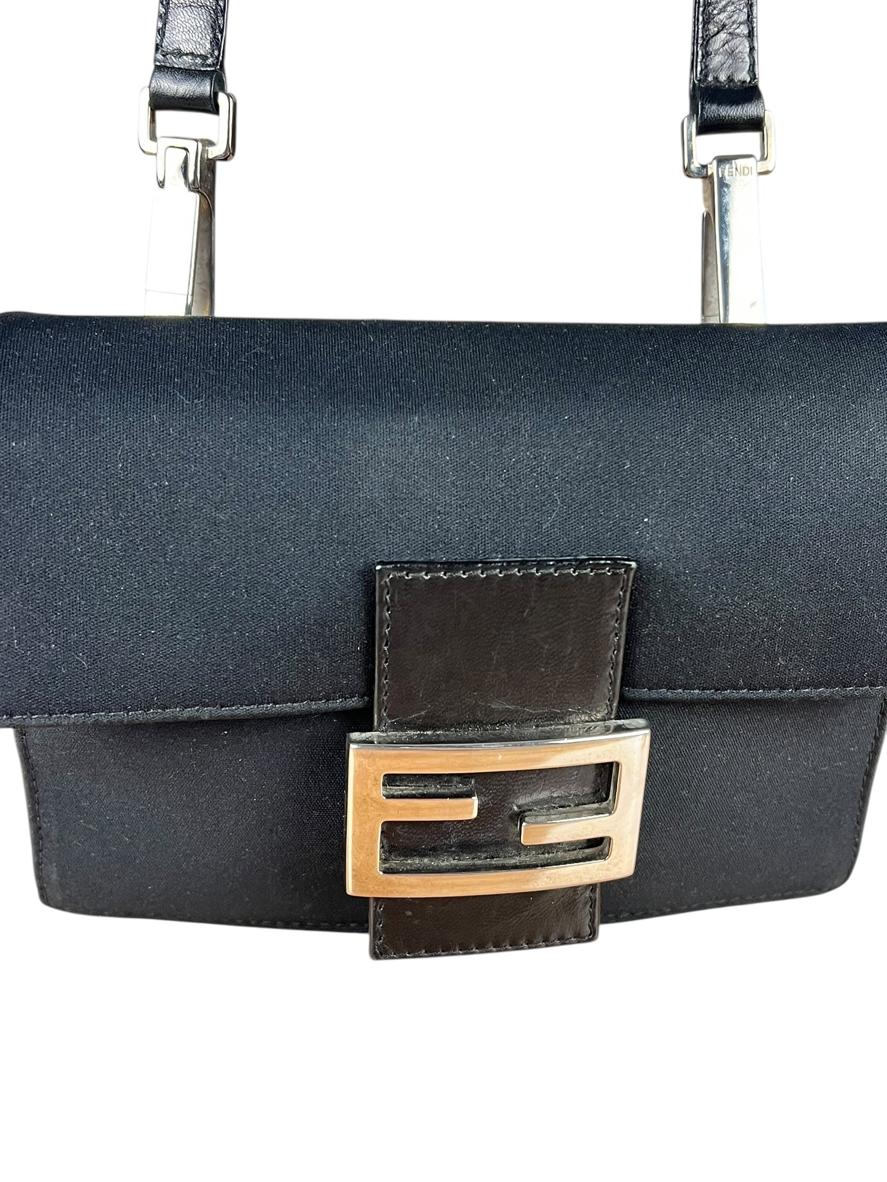 Fendi Nylon FF Baguette Shoulder Bag