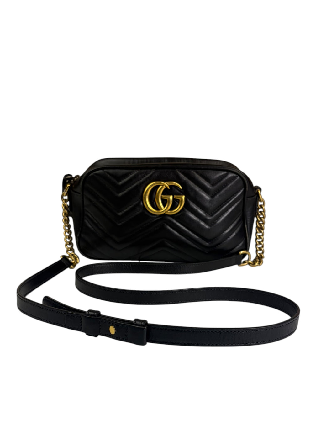 Gucci Black Leather Mormont Matelassè Camera Bag